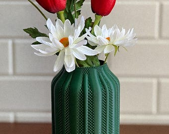 Decorative Flower Vase Modern 3D Printed Vase Sculptural Home Decor Minimalist Centrepiece