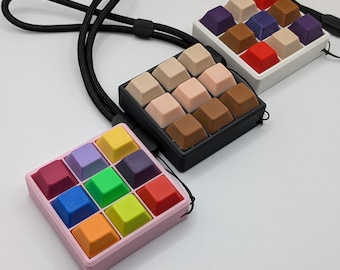 3x3 Clicker Fidget Toy 9 Key Mechanical Clicker Stress Relief Desk Toy ADHD Fidget 3D Printed