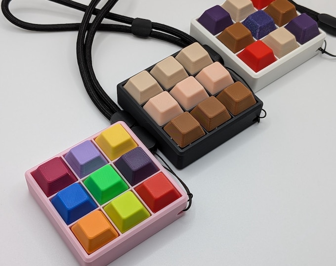 Featured listing image: 3x3 Clicker Fidget Toy 9 Key Mechanical Clicker Stress Relief Desk Toy ADHD Fidget 3D Printed