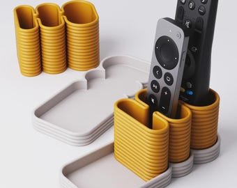 Ribbed Remote Holder with Tray TV Remote Organiser Remote Control Stand Modern Desk Tray Holder