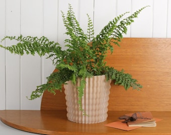 Modern Pina Planter Pot Textured 3D Printed Indoor Plant Pot Minimalist Decorative Planter