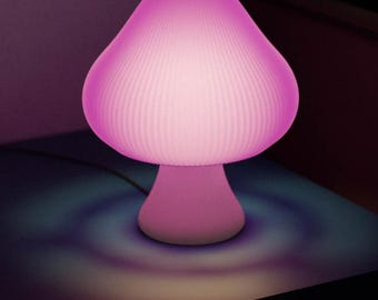 Modern Mushroom Table Lamp 3D Printed Ambient Bedside Lamp Minimalist Mood Light