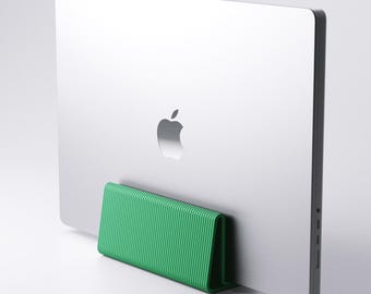 Modern Laptop Holder Vertical Laptop Stand Minimalist MacBook Dock Desk Laptop Organizer Scandinavian Desk Setup 3D Printed
