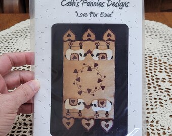 Love For Ewes Applique Cath's Pennies Designs, Preowned but Unused ca 2011