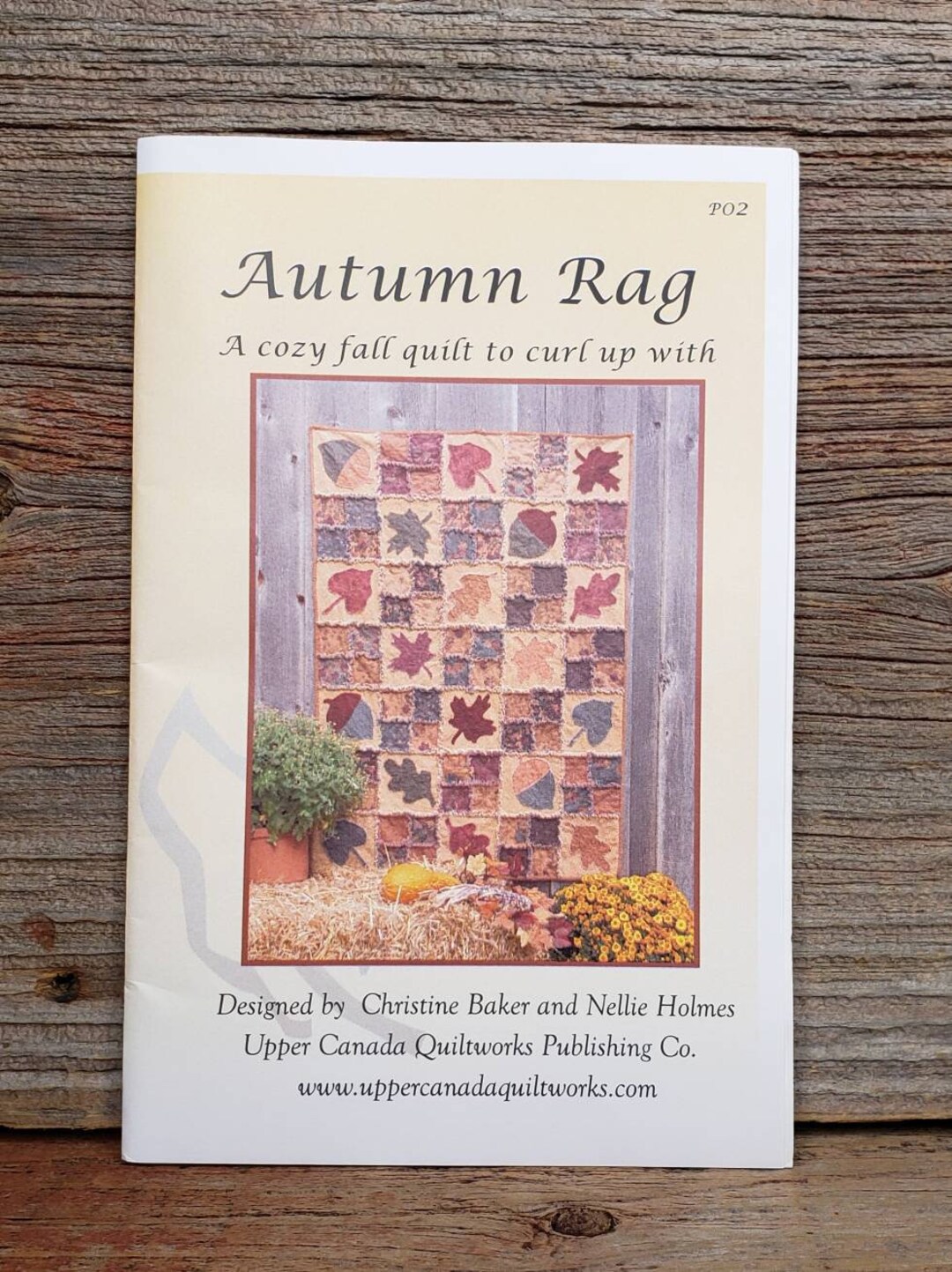 Autumn Rag Quilt P02 Fall Leaves Acorns Designed by Christine Baker and ...