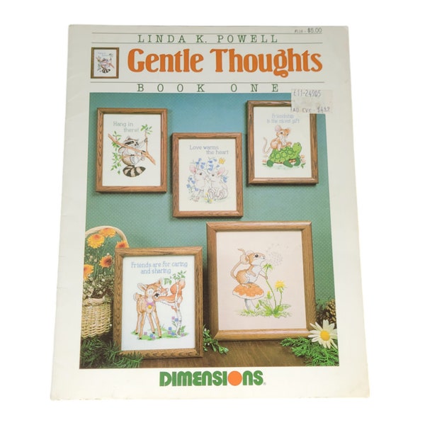 Dimensions Gentle Thoughts Book One Counted Cross Stitch Linda K Powell ca 1986