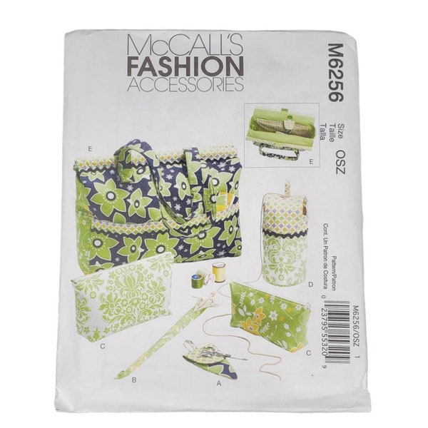 McCall's M6256 Fashion Accessories Pattern, Tote, Organizer, Knitting Needle and Scissors Cases, Yarn Holder