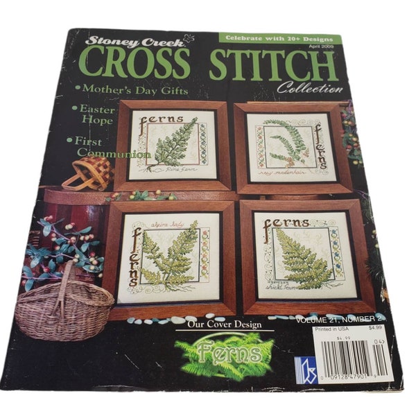 Stoney Creek Cross Stitch Collection Magazine April 2009 Back Issue 20+ Designs Easter Hope First Communion Mother's Day Gifts