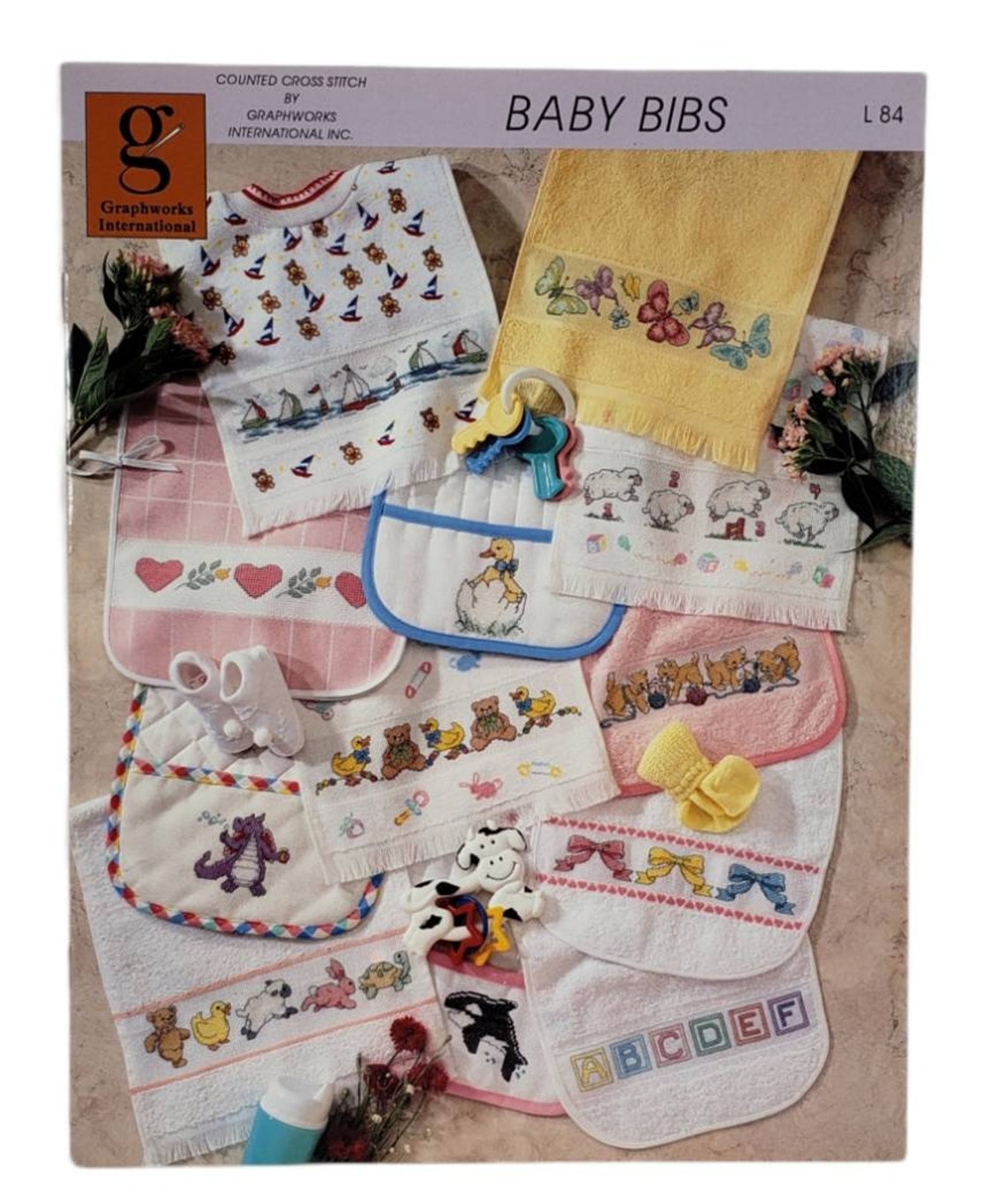 Baby Bibs Counted Cross Stitch Leaflet L 84 Graphworks Etsy
