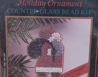Mill Hill H3 Father Christmas 1990 Holiday Ornament Counted Glass Bead Kit