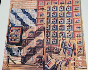 Houses Log Cabins Quilt Pattern from Red Wagon ca 1988