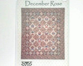 Miss Rosie's Quilt Co. December Rose Quilt Pattern 68" x 80"