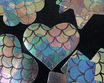 Rave nipple covers, kinky costume nipple patches stickers | Cross, star, heart-shaped stickers | Reflective pasties | Festival, Techno