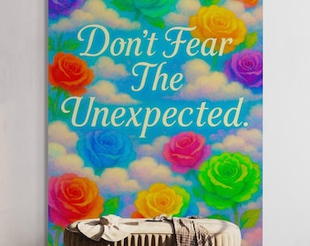 Don’t Fear the Unexpected Inspirational Floral Digital Art