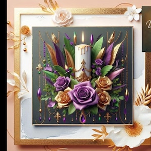 New Orleans Mardi Gras Flame 3D image