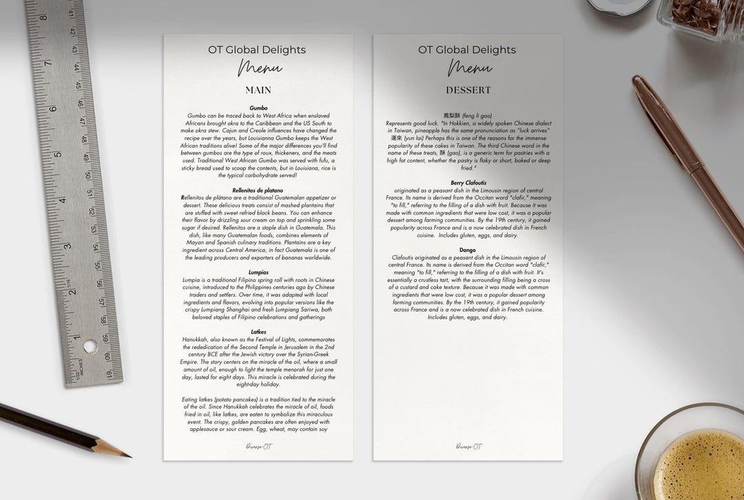 Price Menu Rack Cards Example Editable 4x9 Inch Neutral Menu Rack Card Template – Black Font on Cream ...