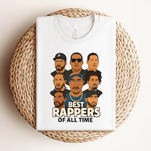 Best Rappers Shirt, Hip Hop Legends Graphic Tee, 90s Rap Icons Tshirt, Classic Rapper Streetwear, Unisex Rap Culture Shirt