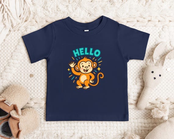Kids Monkey T-shirt: Funny Jungle Animal Soft, Colorful Tee