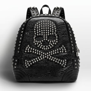 Leather Studded Backpack - Etsy