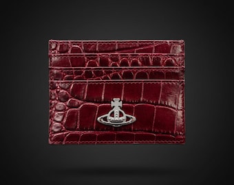 Vivienne Westwood Crocodile Embossed Leather Card Holder