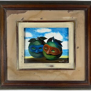 Rene Magritte Belgian 1898 - 1967 Untitled Oil on Canvas Painting Framed