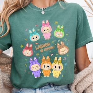Comfort Colors Labubu Shirt, Cute Cartoon T-Shirt, Aesthetic Kawaii Tee, Gift for Her, Labubu Lover Shirts, Trendy Cute Shirt, Custom Labubu