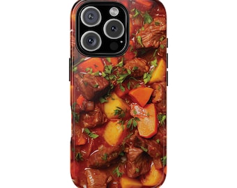 HEARTY BEEF STEW Phone Case | For iPhone 17, iPhone 16, iPhone 15, iPhone14, iPhone 13 & More, Birthday Gift, Ragu, Chef, Fun Gift, Food