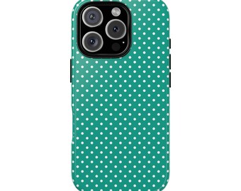 TEALRIFFIC POLKA DOTS Handyhülle | Für iPhone 17, iPhone 16, iPhone 15, iPhone 14, iPhone 13, iPhone 17, iPhone 16, iPhone 13, iPhone 13, iPhone 17, iPhone 16, iPhone 13, iPhone 17, iPhone 16, iPhone 13 & mehr, Polka Dots