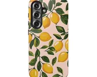 LIFE GIVES LEMONS Phone Case | For Galaxy S25 Ultra, S25 Plus, S25, S24 Ultra, S24 Plus, S24, S23 & More, Mother's Day Gift, Citrus, Yellow