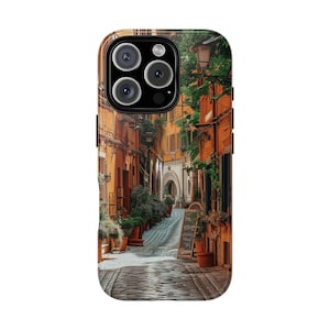 ITALIAN STREETSCAPE Phone Case | For iPhone 16, iPhone 15, iPhone14, iPhone 13 & More, Travel, Wanderlust, Italian Life, Birthday Gift, Cute