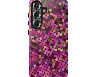 MODERN PINK POLKA Handyhülle | Für Galaxy S25 Ultra, S25 Plus, S25, S24 Ultra, S24 Plus, S24, S23 und weitere, Trending, Geburtstagsgeschenk, Dotty