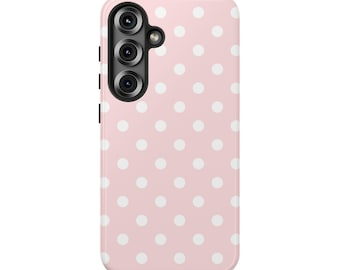 DOTTY PASTEL PINK Handyhülle | Für Galaxy S25 Ultra, S25 Plus, S25, S24 Ultra, S24 Plus, S24, S23 & mehr, Geburtstagsgeschenk, Spaßgeschenk, Polka Dot