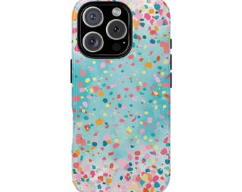 COLORFUL CONFETTI Phone Case | For iPhone 17, iPhone 16, iPhone 15, iPhone14, iPhone 13, iPhone 12 & More, Birthday Gift, Polka Dot, Pastel