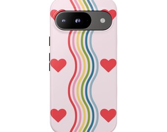 WRIGGLY LOVE LINES Phone Case | For Pixel 9, Pixel 8, Pixel 7, Pixel 6 Pro, Pixel 5 5G & More, Birthday Gift, Love, Valentine Gift, Friend