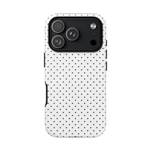 TINY POLKA DOTS Phone Case| For iPhone 17, iPhone 16, iPhone 15, iPhone14, iPhone 13, iPhone 12 & More, Birthday Gift, Trendy Print, Fun