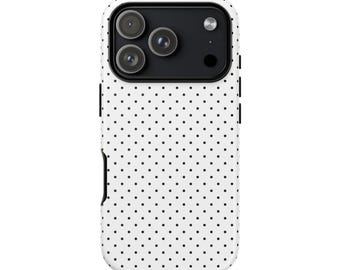 TINY POLKA DOTS Phone Case| For iPhone 17, iPhone 16, iPhone 15, iPhone14, iPhone 13, iPhone 12 & More, Birthday Gift, Trendy Print, Fun