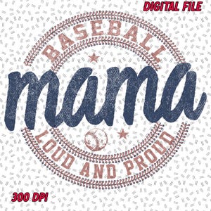 Vintage Baseball Mama PNG Sublimation, Retro Baseball Mama Sublimation, Mama Retro, Baseball Distressed, Retro Baseball Mama
