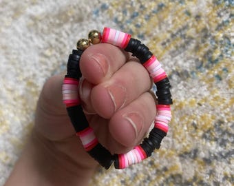 Pink Neon black braclet