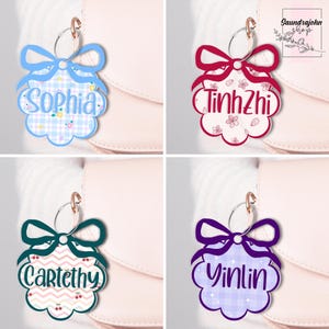 Personalisierter Acryl Rucksack Namensschild, Benutzerdefinierte Kinder Namensschild für Rucksack, Wasserflasche Etikett, Lunchbox Tag, Namensschild Schule