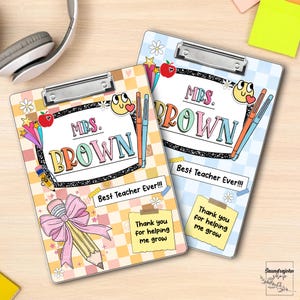 Custom Teacher Clipboard with Name, Custom Composition Notebook Design, Thoughtful Teacher Appreciation, Back to School, Thank You Gift