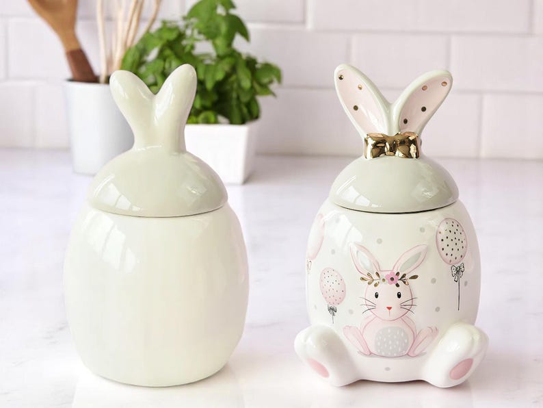 Rabbit Ceramic Storage Jar | High Capacity Kitchen Organizer ...