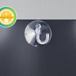 Suction Cup Wall Hooks | Strong Adhesive Hook Hangers | Reusable Plastic Holders | No Drilling Storage Solution | Easy Peel & Stick