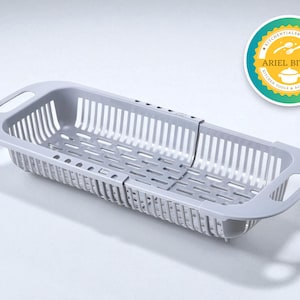 Adjustable Sink Rack Organizer | Soap & Sponge Holder with Drain | Functional Expandable Kitchen Use | Vegetables and Utensils Basket