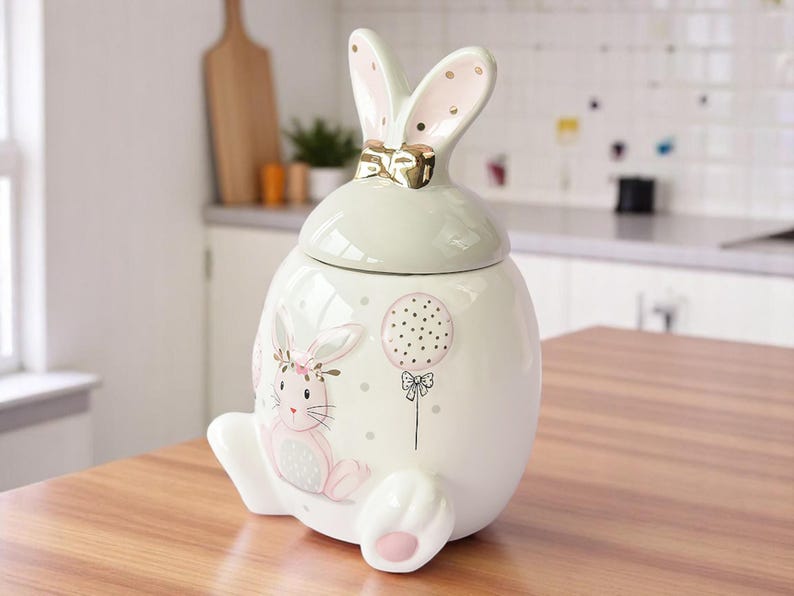 Rabbit Ceramic Storage Jar | High Capacity Kitchen Organizer ...
