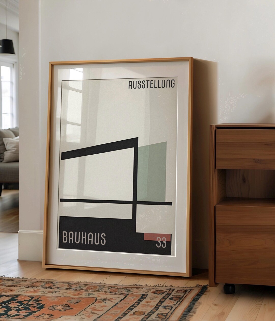 Retro Bauhaus Exhibition Print: Geometric Minimalist Wall Art (digital ...