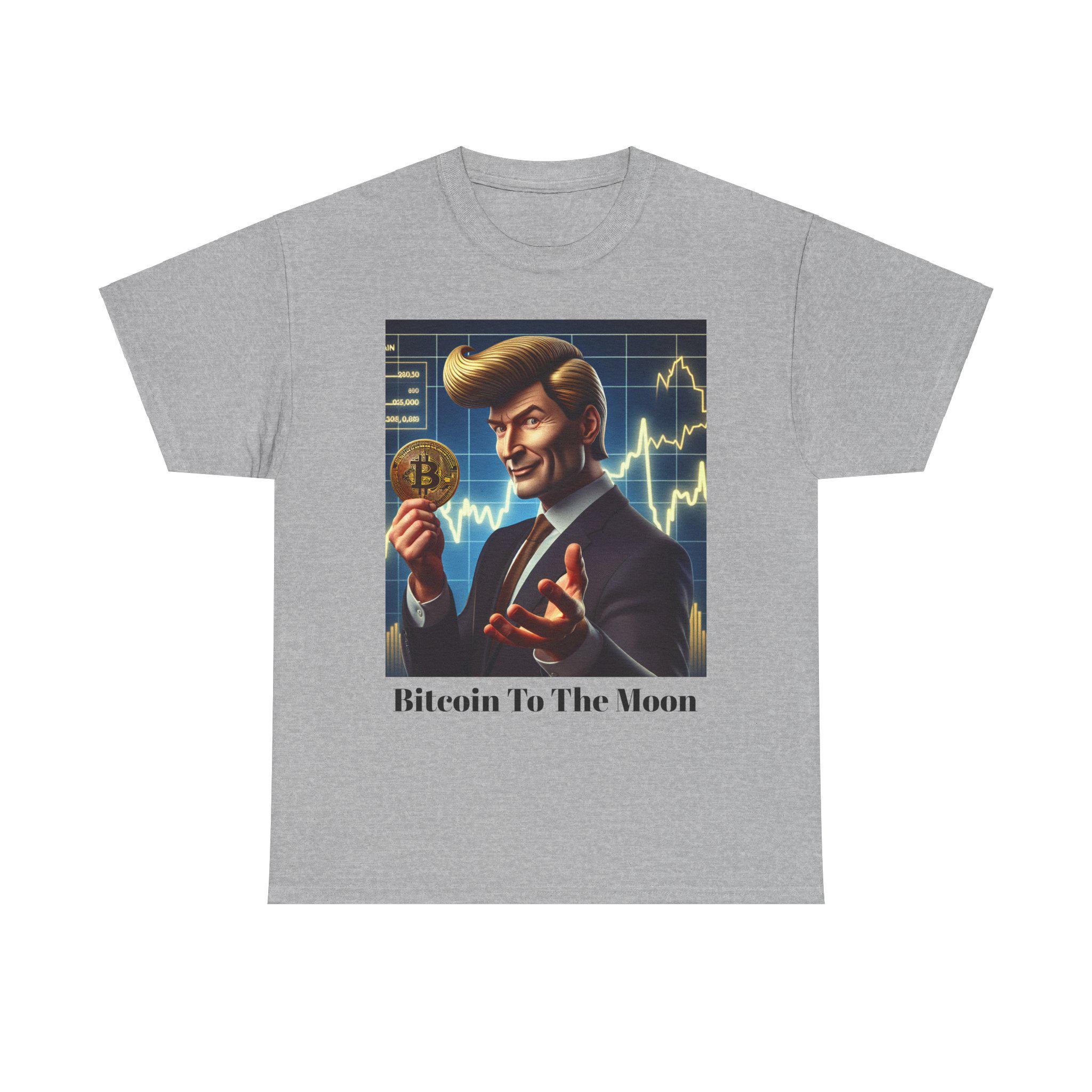 ビットコイン ユニセックス T シャツ、暗号通貨愛好家へのギフト、デジタル通貨 T シャツ、ブロックチェーン グッズ、金融衣料、Btc ロゴ トップ