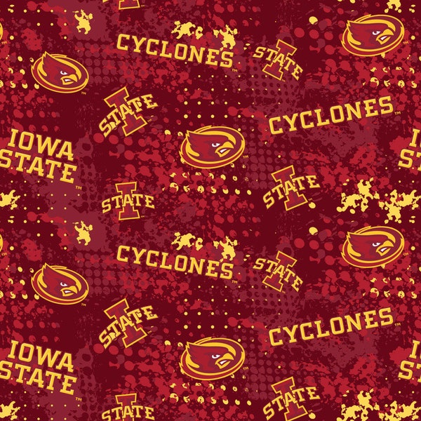 Iowa State Cyclones (Allover) Fabric By the Half Yard
