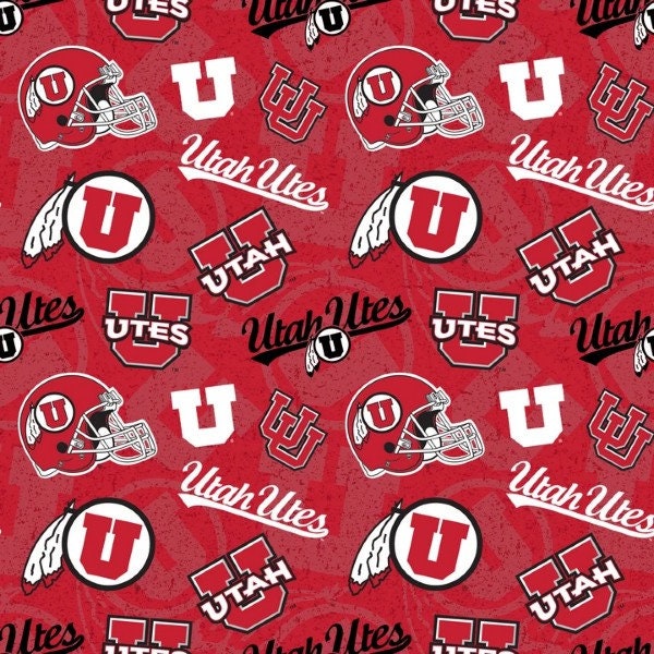 Utah Utes (Tone) Fabric By the Half Yard