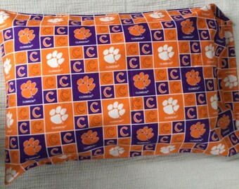 clemson embroidered pillow