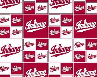 Indiana University Hoosier (Block) Fabric By Half Yard